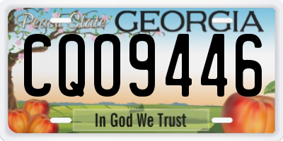 GA license plate CQO9446