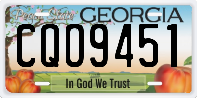 GA license plate CQO9451