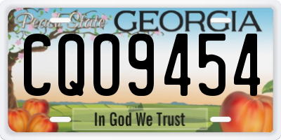 GA license plate CQO9454