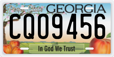 GA license plate CQO9456