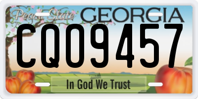 GA license plate CQO9457