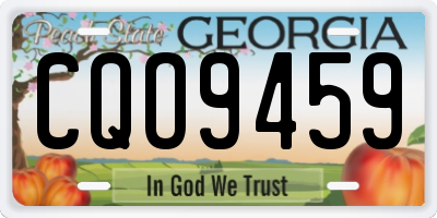 GA license plate CQO9459