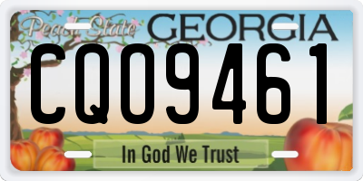 GA license plate CQO9461