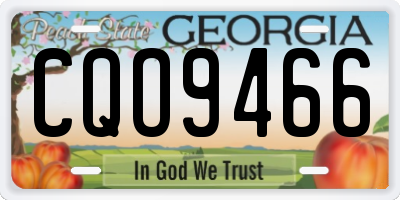 GA license plate CQO9466