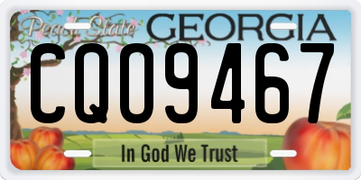 GA license plate CQO9467