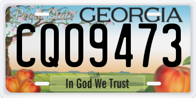 GA license plate CQO9473