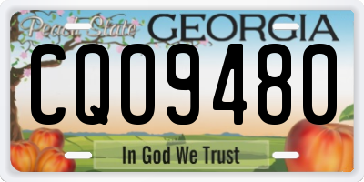 GA license plate CQO9480