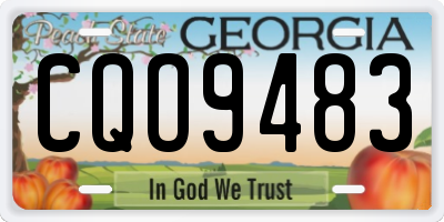 GA license plate CQO9483