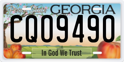 GA license plate CQO9490