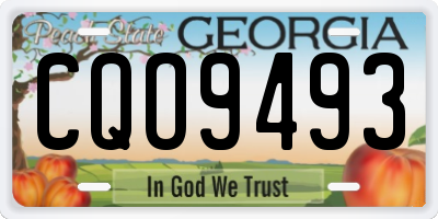 GA license plate CQO9493