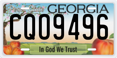 GA license plate CQO9496
