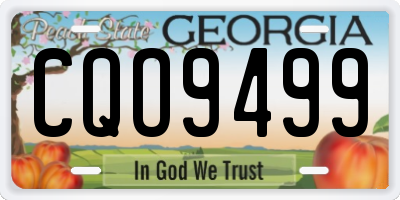 GA license plate CQO9499