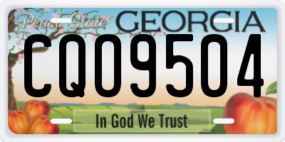GA license plate CQO9504