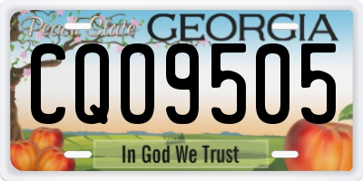 GA license plate CQO9505