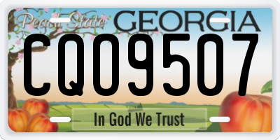GA license plate CQO9507