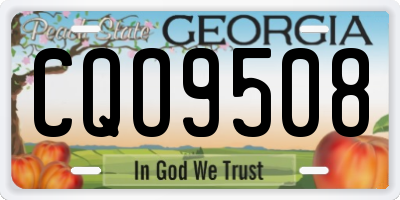 GA license plate CQO9508