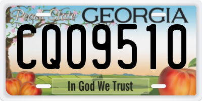 GA license plate CQO9510