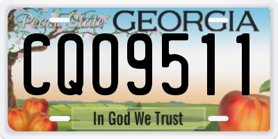 GA license plate CQO9511
