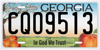 GA license plate CQO9513