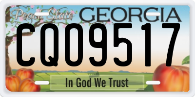 GA license plate CQO9517