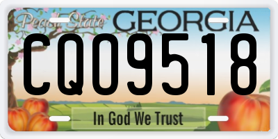 GA license plate CQO9518