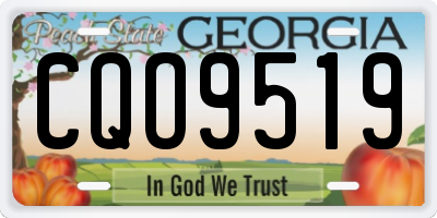 GA license plate CQO9519