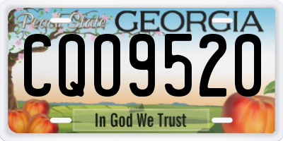 GA license plate CQO9520