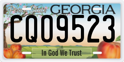 GA license plate CQO9523