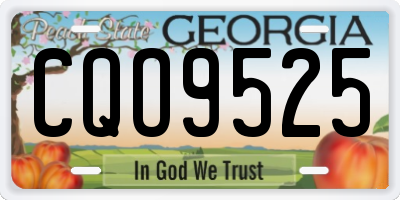 GA license plate CQO9525