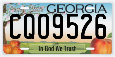 GA license plate CQO9526
