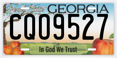 GA license plate CQO9527