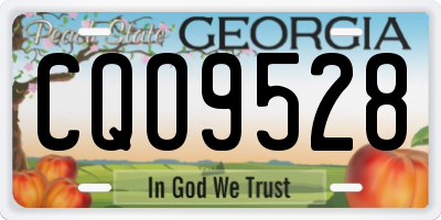 GA license plate CQO9528