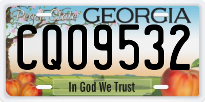 GA license plate CQO9532
