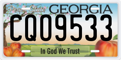 GA license plate CQO9533