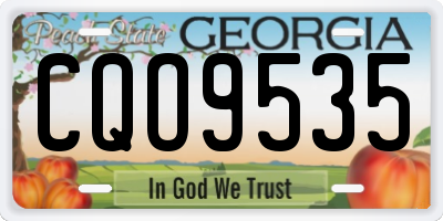 GA license plate CQO9535