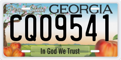 GA license plate CQO9541