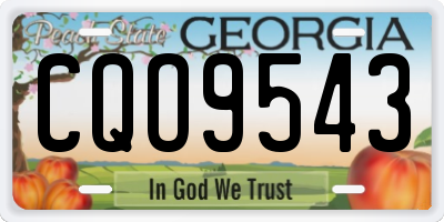 GA license plate CQO9543