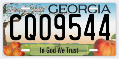 GA license plate CQO9544