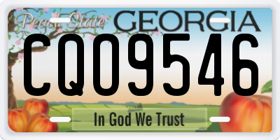 GA license plate CQO9546