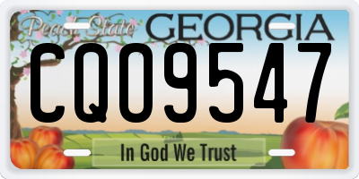 GA license plate CQO9547
