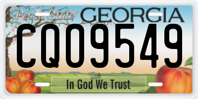 GA license plate CQO9549