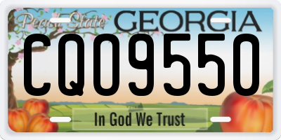 GA license plate CQO9550