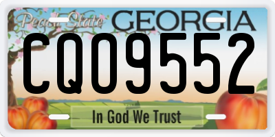 GA license plate CQO9552