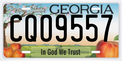 GA license plate CQO9557