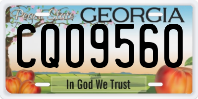 GA license plate CQO9560