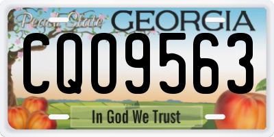 GA license plate CQO9563