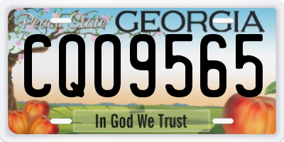 GA license plate CQO9565