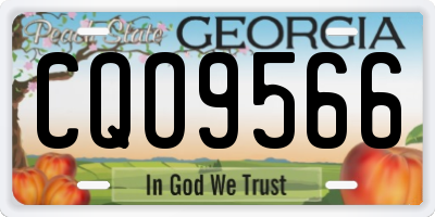 GA license plate CQO9566