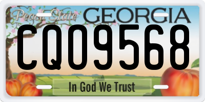 GA license plate CQO9568