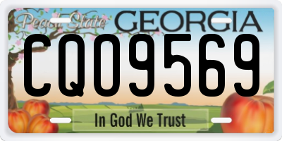 GA license plate CQO9569